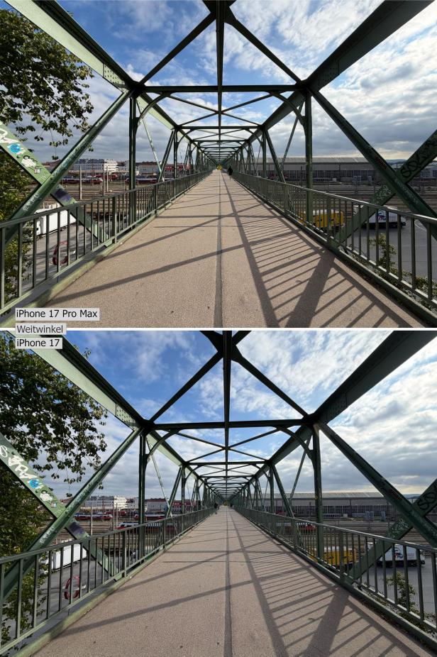 iPhone 17 Pro Max vs iPhone 17 - Fotovergleich mit dem Weitwinkel