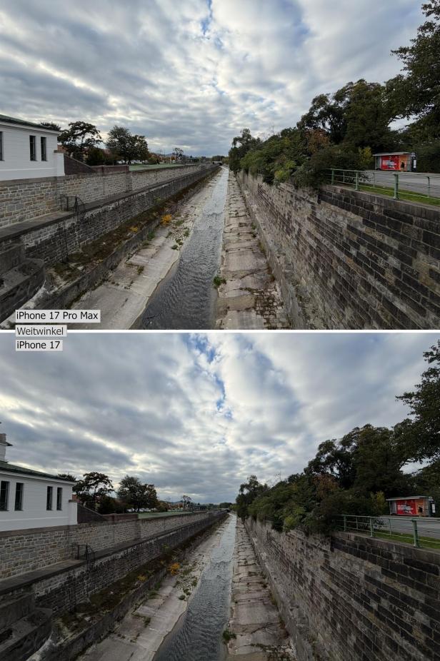 iPhone 17 Pro Max vs iPhone 17 - Fotovergleich mit dem Weitwinkel
