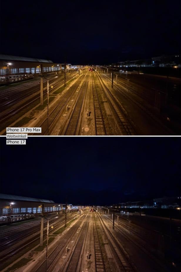 iPhone 17 Pro Max vs iPhone 17 - Fotovergleich mit dem Weitwinkel