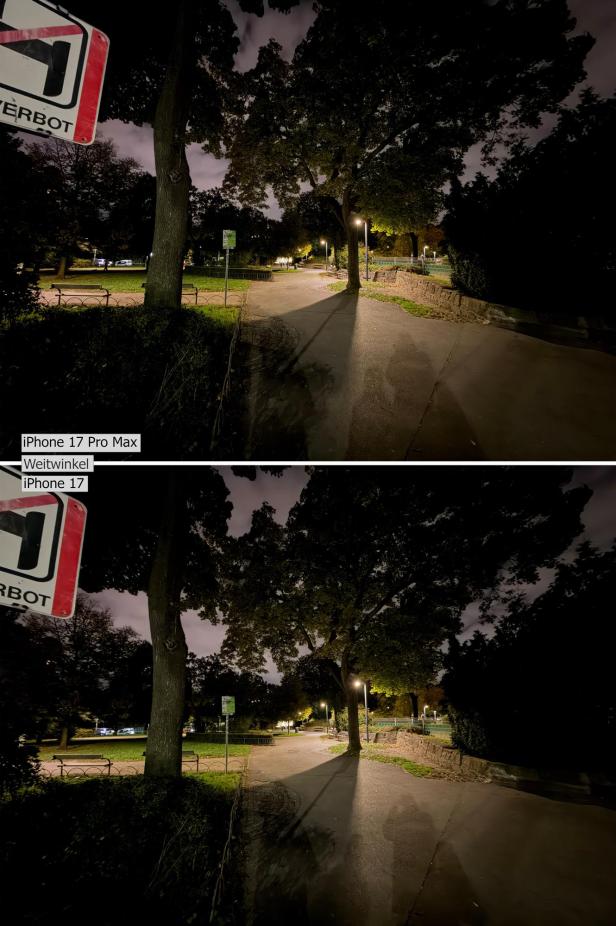 iPhone 17 Pro Max vs iPhone 17 - Fotovergleich mit dem Weitwinkel