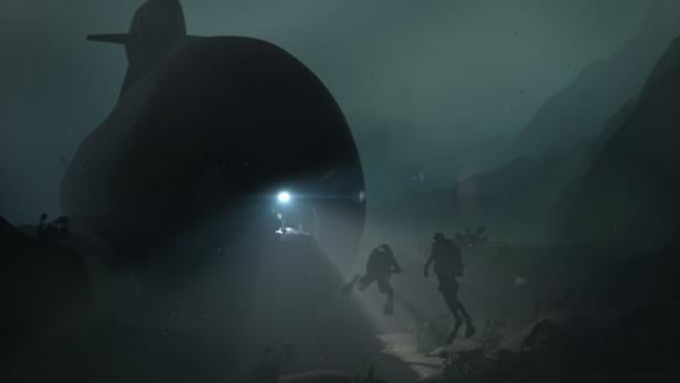 Das U-Boot ist für Seebodenkriegsführung ausgerüstet.