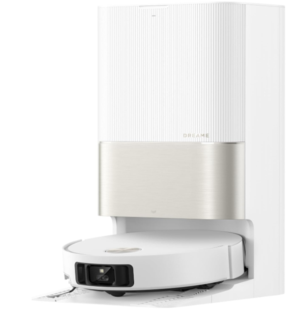 Ein weißer Saugroboter von Dreame