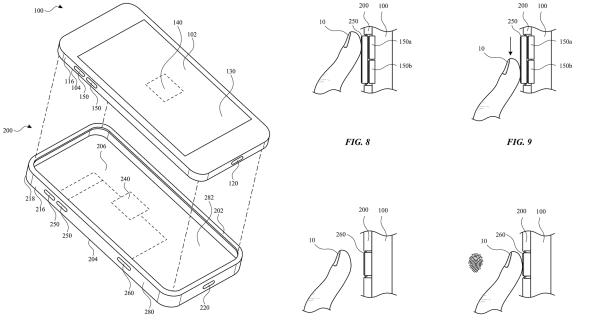 Eine Skizze aus einem Apple-Patent zeigt, wie eine touch-fähige Schutzhülle umgesetzt werden könnte.