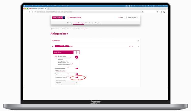 So aktiviert man beim Smart Meter den 15-Minuten-Takt.