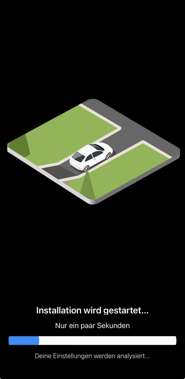 Einrichtungsbildschirm in Car Play Connect nach Hinzufügen eines Fahrzeugs