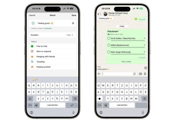 So sieht die WhatsApp-Sprechblase auf einen iPhone aus