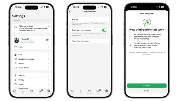 So sehen die Drittanbieter-Apps in WhatsApp aus