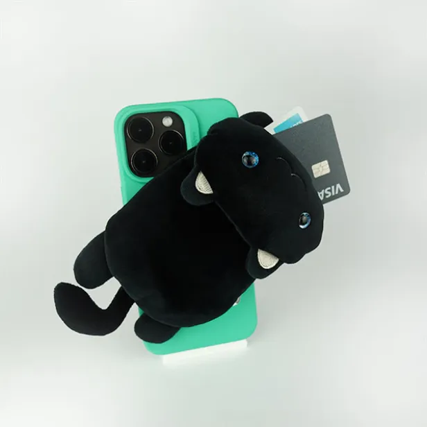 Magwallet Schwarze Katze auf Handy 