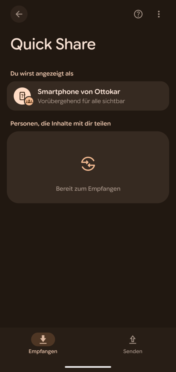 Wie man Dateien über QuickShare versendet 