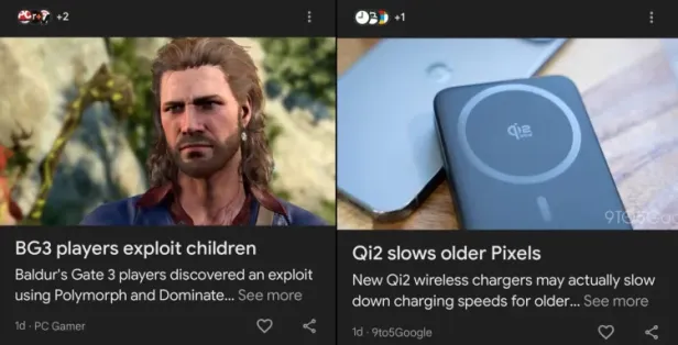 Ein Screenshot von den Titeln, die mit KI erstellt wurden 