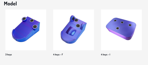 3 Varianten des Foot-Keyboards