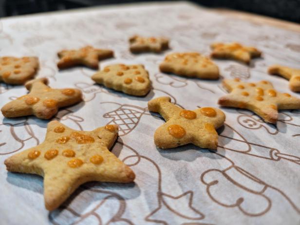 Die Sanddornkekse wurden erst beim 2. Versuch etwas.