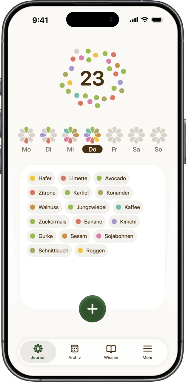 Screenshot Pflanzenjournal