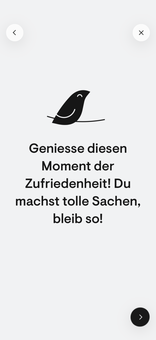 Gezeigt werden in der App auch Sprüche, wie dieser hier