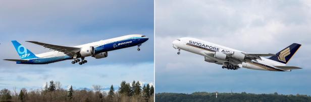 Boeing 777-9 und Airbus A380