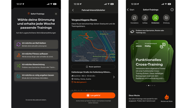 Screenshot von Strava Instant Workout