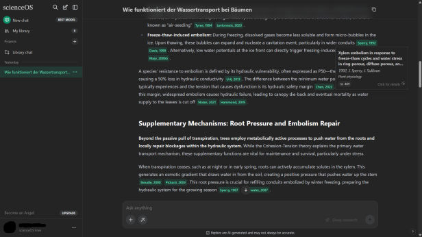 Screenshot ScienceOS
