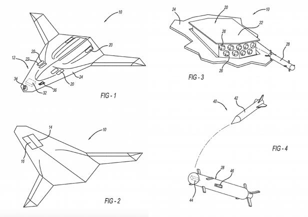 Grafiken im Patent von Northrop Grummans Abwehrsystem