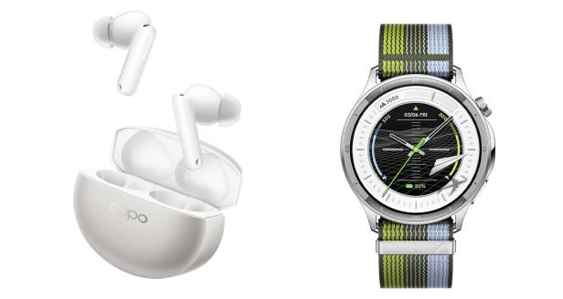 Kopfhörer und Smartwatch von Oppo