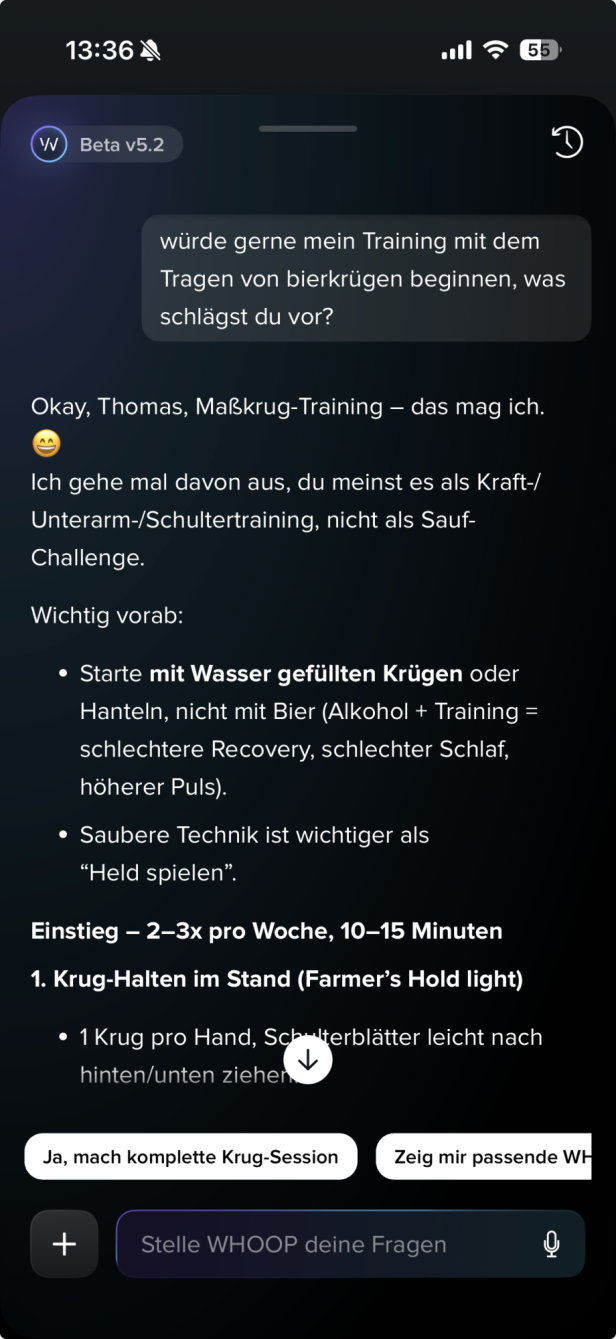 Whoop-App Screenshot