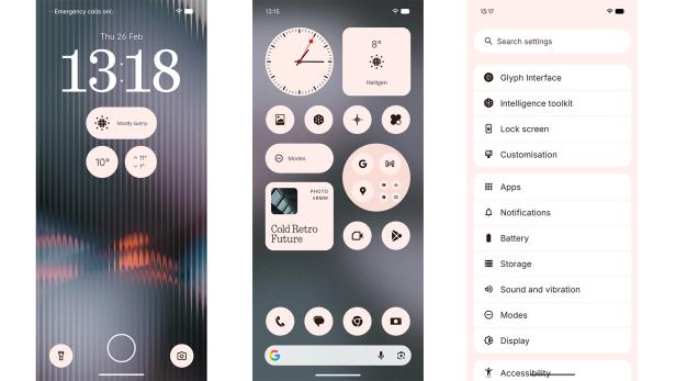 Screenshot vom Nothing Phone (4a)