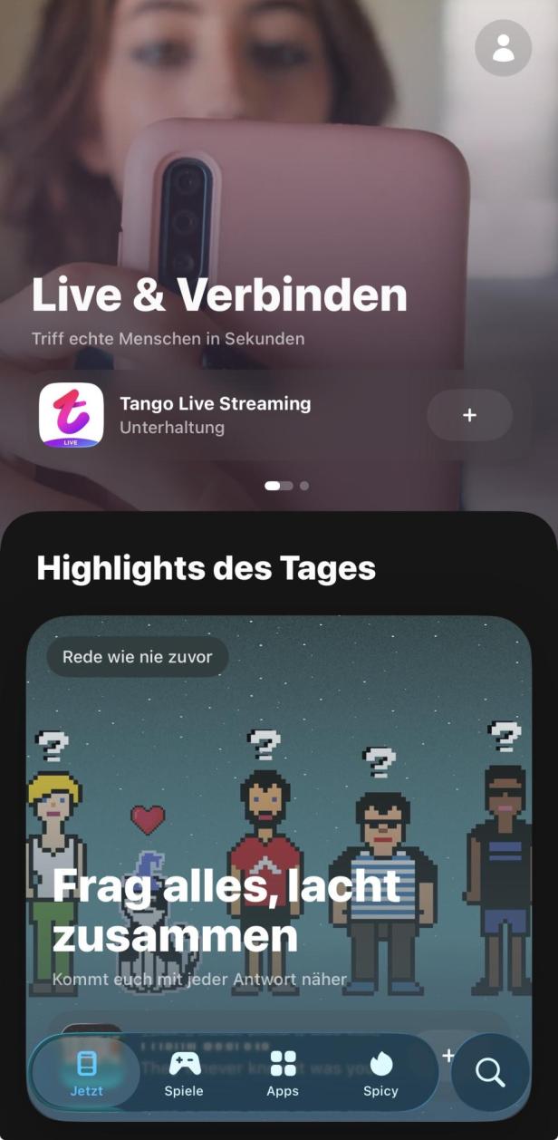 Oberfläche des Onside App Store