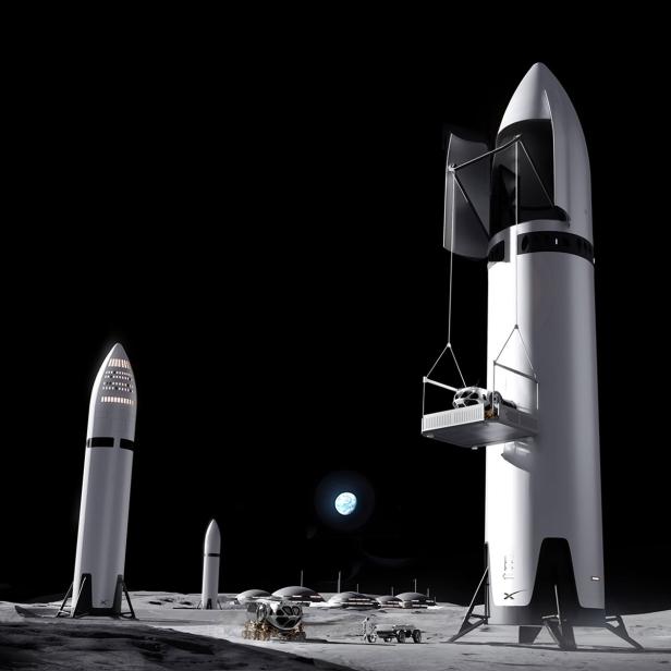So stellt sich SpaceX die Rückkehr zum Mond mit Landefähre und Rover vor