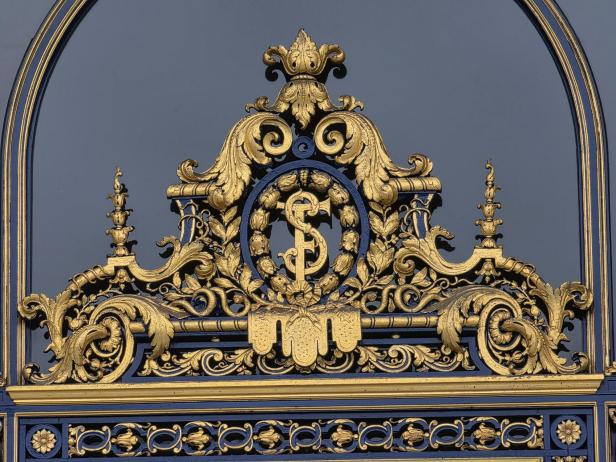 Goldverzierung auf Gebäude in San Francisco