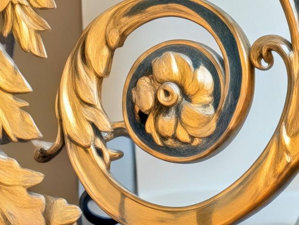 Goldenes Geländer