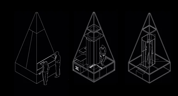 Durch ein durchdachtes Design kommen viele Funktionen in der Pyramide unter. 