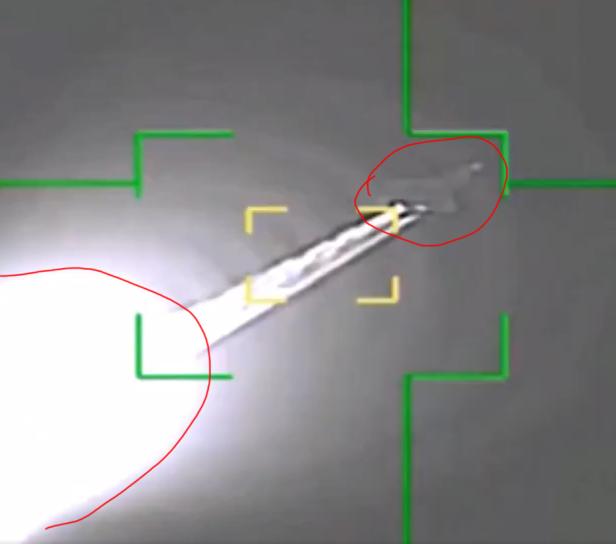 Wärmebild zeigt F-35 nach dem Beschuss mit einer Rakete
