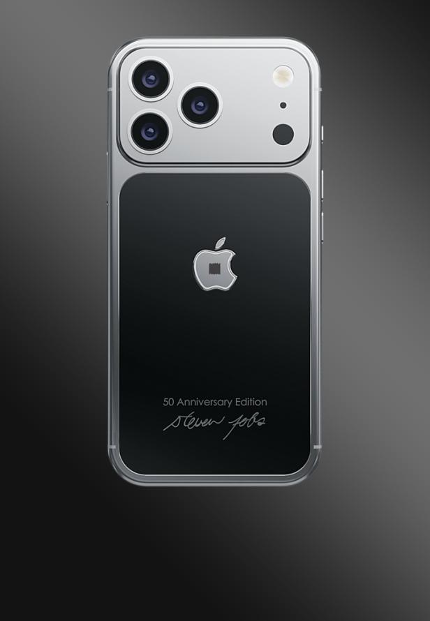 Caviar iPhone 17 Pro Jobs mit Stoffstück im Logo