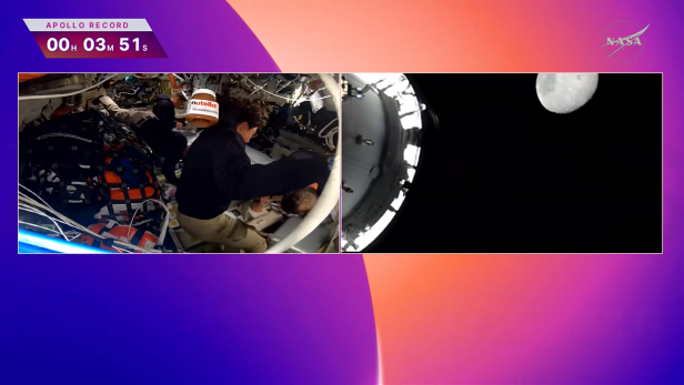 Minuten vor dem Rekord-Flug, schummelte sich ein Nutella-Glas ins Bild