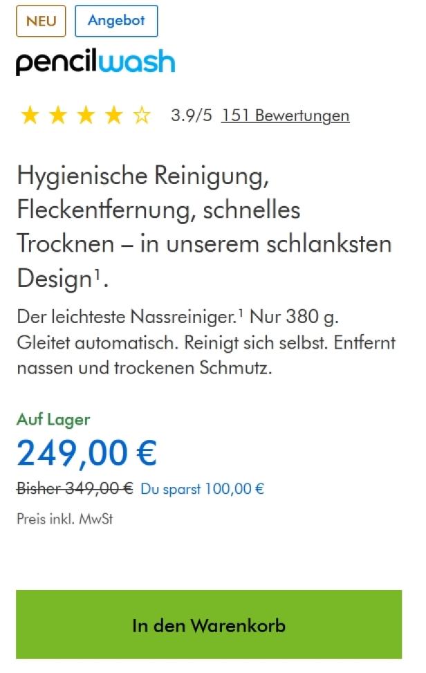 Screenshot von der Dyson-Website