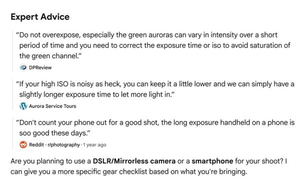 Screenshot "Expert Advice"