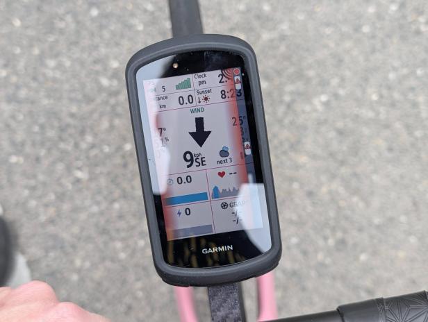 Garmin-Fahrradcomputer mit Radar-Anzeige
