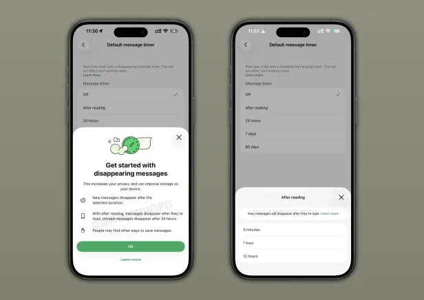 Screenshots zeigen die neue Einstellung