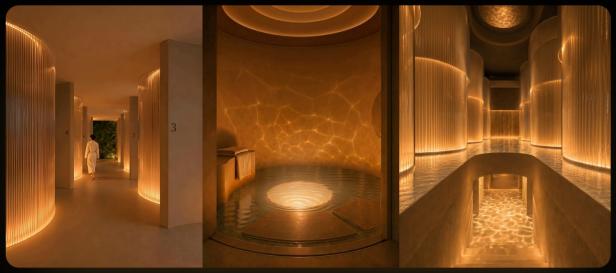 Diese Renderings zeigt Midjourney vom Spa.