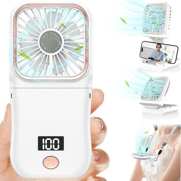 Dieser mobile Ventilator zum Umhängen kommt auf 15 Euro. 