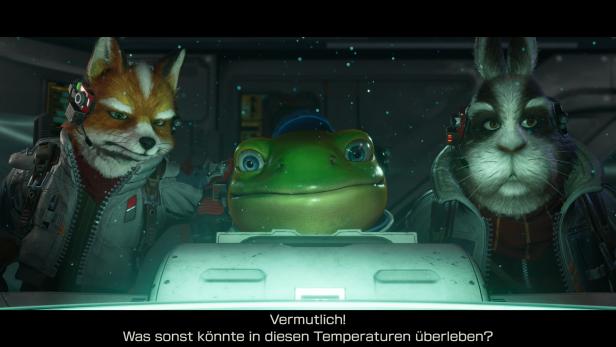 Drei animierte Tierpiloten in einem Raumschiff-Cockpit.