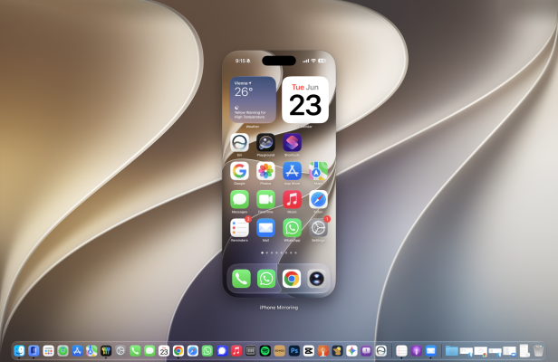 "iPhone Mirroring" ist eine praktische Sache.