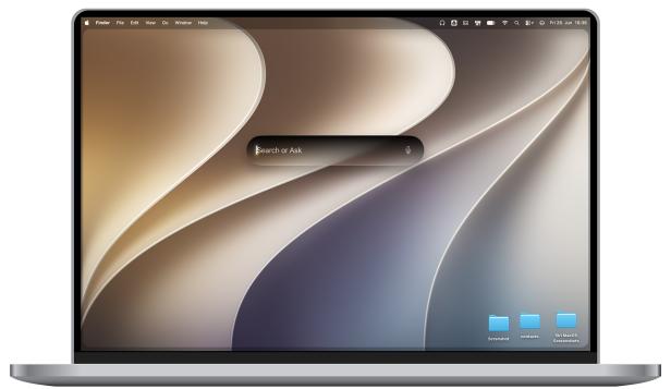 Siri AI wird über die Spotlight-Suche gestartet.