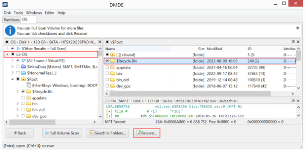 DMDE-Datenwiederherstellung