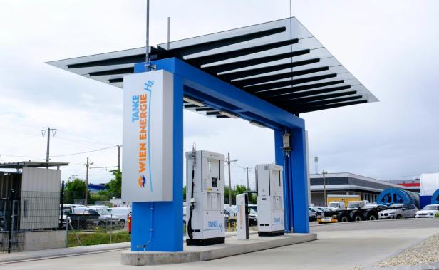 Wasserstoff-Tankstelle von Wien Energie. 