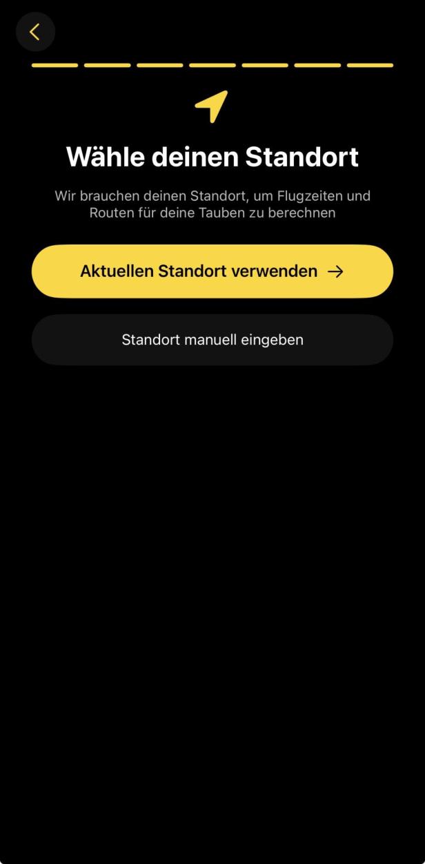 Standortauswahl in Roost Social mit manueller und automatischer Option.