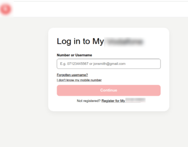 Screenshot von Phishingseite, getarnt als SIM-Store