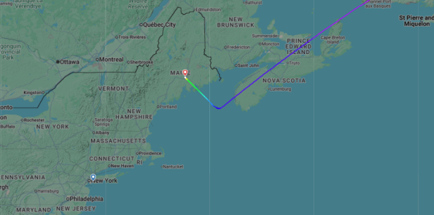 Der Swiss-Airbus musste in Maine notlanden.