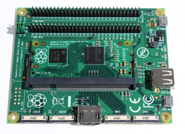 Ein Raspberry Pi Compute Module IO Board, Version 1.1.