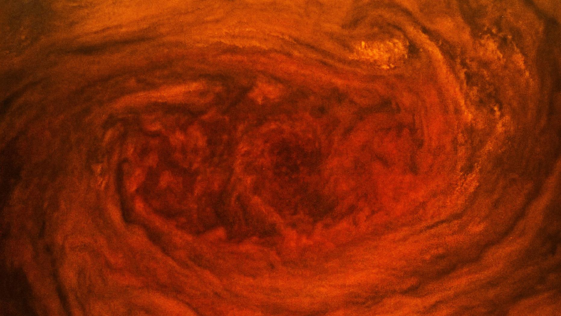 На какой планете самый большой атмосферный вихрь. БКП Юпитера. Циклон на Юпитере. Поверхность Юпитера красное пятно. Вихрь на Юпитере.