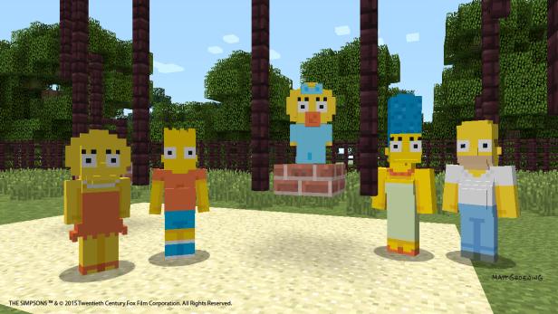Minecraft als Simpsons-Familie spielen